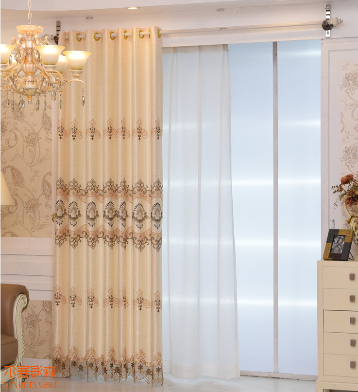 Plain jacquard curtains